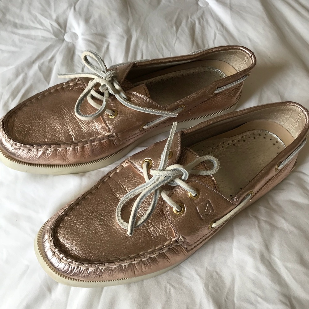 Women’s Metallic Rose Gold Sperry Top-Sider